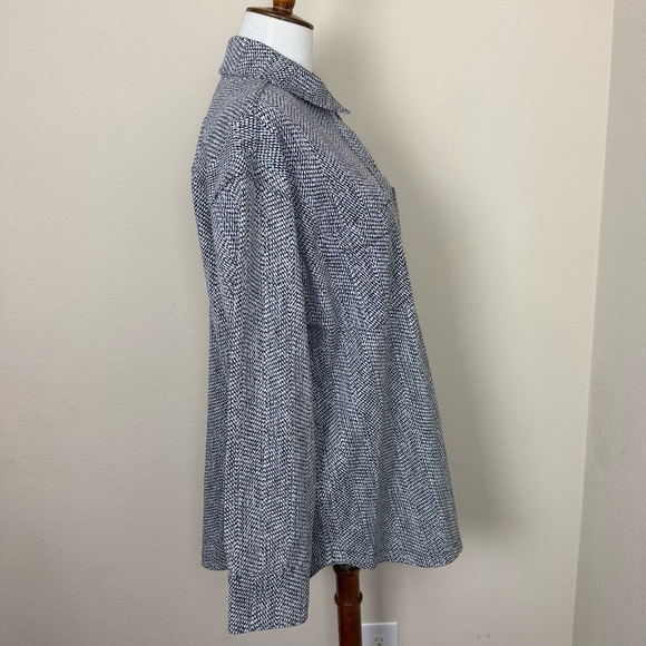 Athleta Textured Shirt Jacket in Braiden Black White #882490 Medium Shacket - Picture 7 of 14